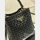 Luxury Prada Saffiano hollow basket women bag