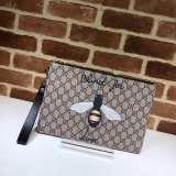 Gucci Best GG Supreme 473904 Bestiary Pouch With Bee