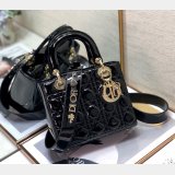 Best DIOR LADY MY ABC Wholesale PATENT LEATHER HANDBAG 20cm