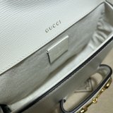 White Replica Gucci Horsebit 1955 mini 658574 bag