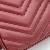 Gucci Perfect Knockoff Luxury 447632 GG Marmont Small Matelassé Shoulder Red Bag