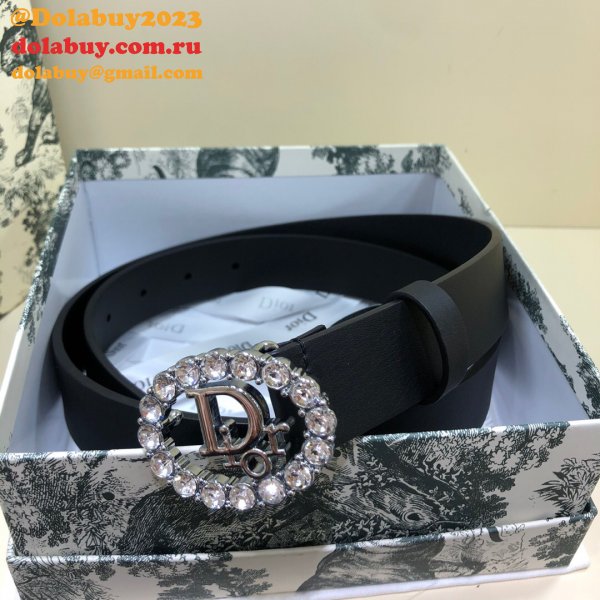 Wholesale Christian Dior AAA Belts 30mm Black Replica