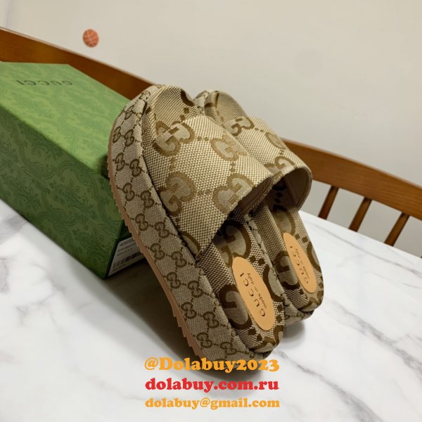 Canvas Slippers Replica Gucci Best High Quality Shoes