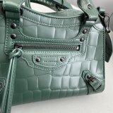 AAA+ Balenciaga Replica cuag Dark green crocodile bag