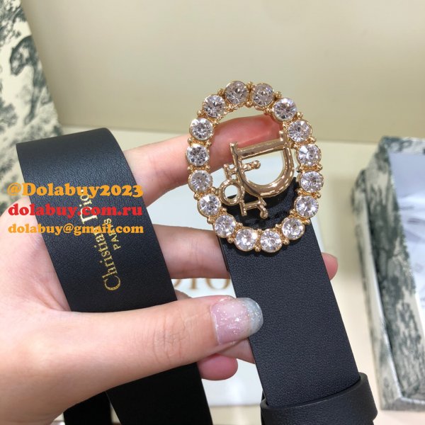 Wholesale Christian Dior AAA Belts 30mm Black Replica