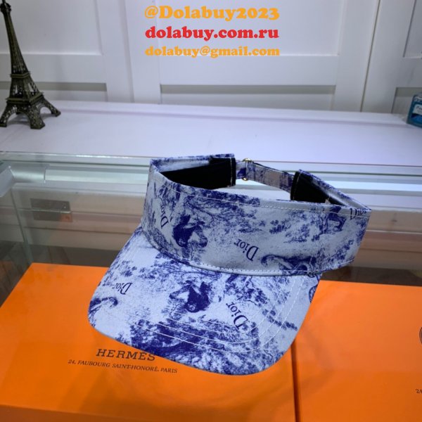 High Quality Christian Dior Blue and white porcelain hats