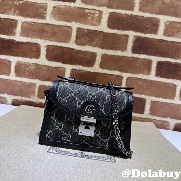 Knockoff Ophidia GG Gucci Black 696180 Shoulder Bag