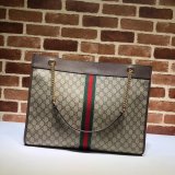 Top Quality Gucci Black Leather Rajah Large Tote 537219