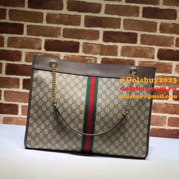 Top Quality Gucci Black Leather Rajah Large Tote 537219