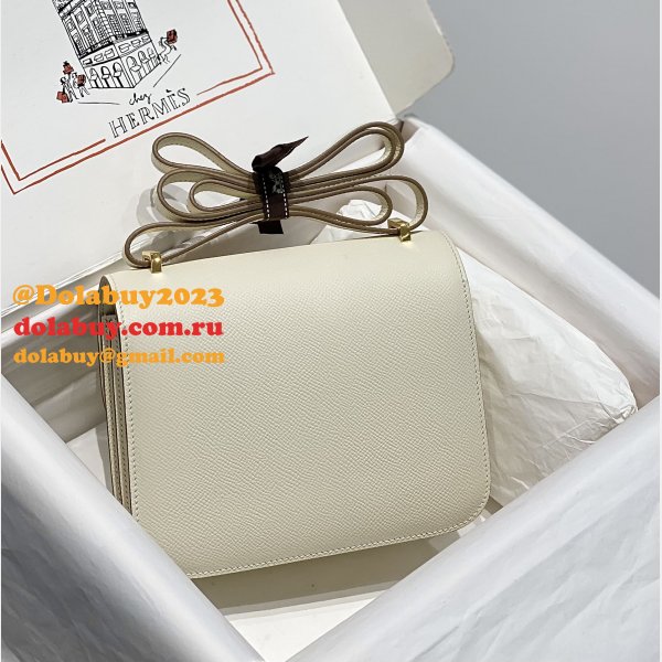 Hermes Constance Bag 18cm Epsom Leather Cream