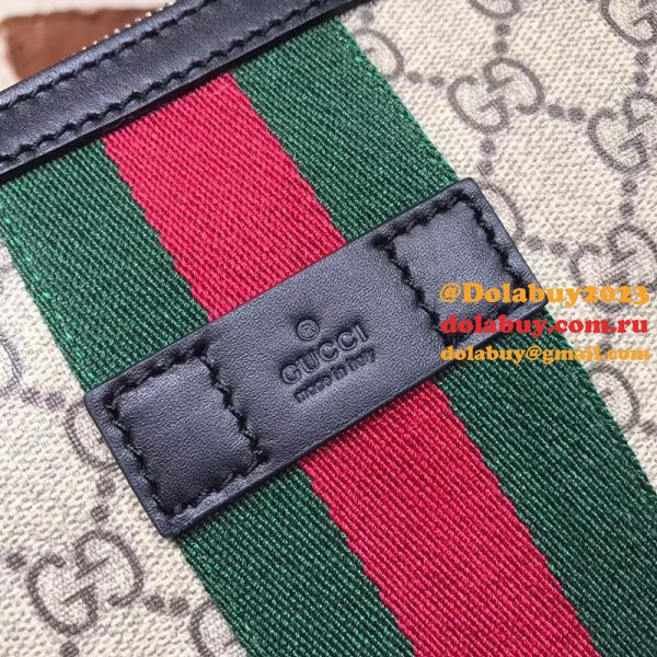 Top Quality Gucci Web GG Supreme Flat Messenger Replica 471454 Bag