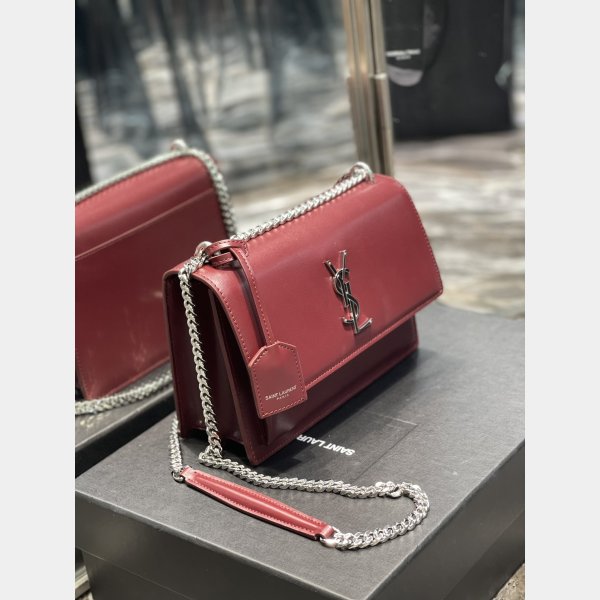 Shop Saint Laurent Sunset Mono Crossbody Bag 22CM 422906