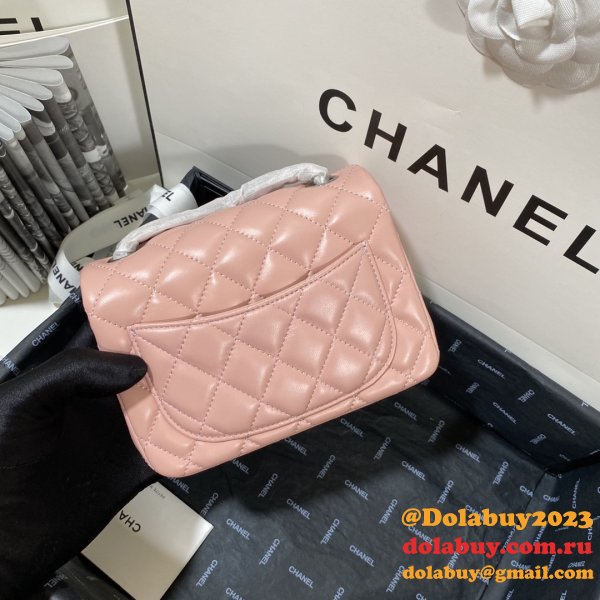 Knockoff CC Lambskin Flap Bag 17cm AS1115