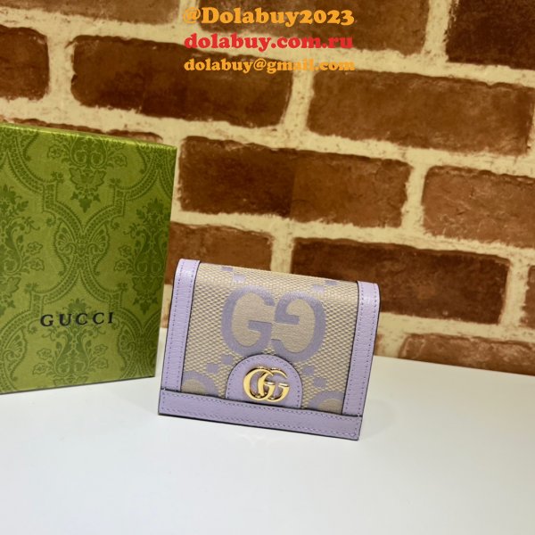 Gucci Knockoff GG Supreme Jumbo Ophidia Card Case 523155 Wallet