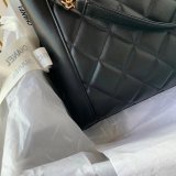 CC Small Shopping Replica Black Bag calfskin & gold-tone metal