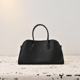 Top Quality The Row EW Margaux Leather Llain Weave Bag