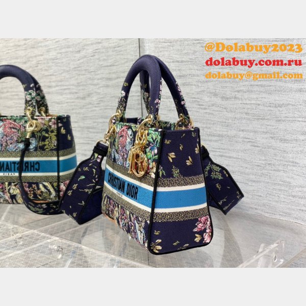 Christian Dior AAA+ Replica Canvas Lady 24CM Tote Bag