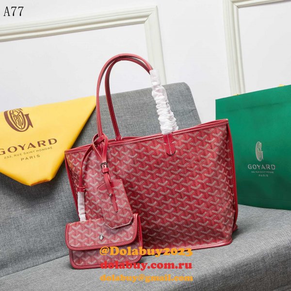 Cheap Top Quality Goyard Classic Chevron St. Louis PM Totes Red Bags