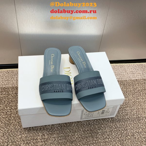 Top Quality DIOR Dway Heeled Slide