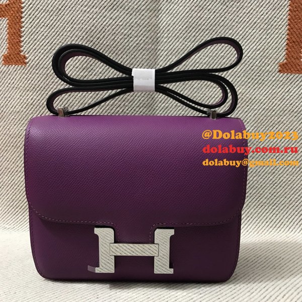 Hermes Constance Bag 18cm Epsom Leather Purple