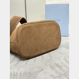 Top Quality Prada Suede Leather Mini Bucket Bag