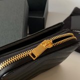 AAA+ Saint Laurent monogram compact zip around wallet black