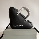 Luxury Balenciaga shoulder Triangle Black bag