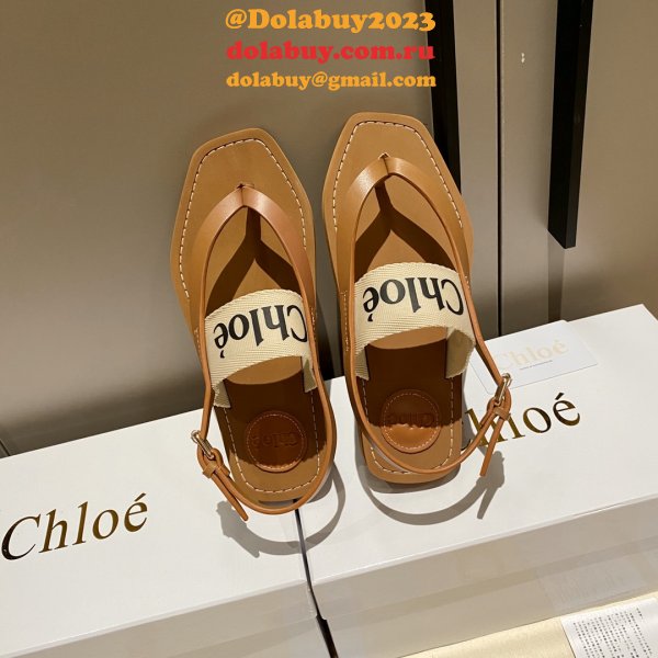 Designer Slippers Dupe AAAAA Replica Chloe Flip Flops