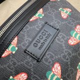 AAA Handbag Gucci Replica 675181 Black Bestiary belt bag with bees