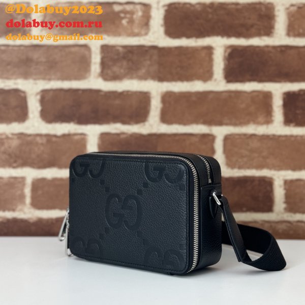 Knockoff Gucci 816958 Fashion Jumbo GG Super Black Bag