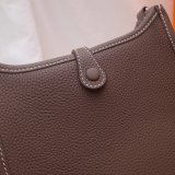 Hermes Mini Evelyne Handbags Replica Coffee